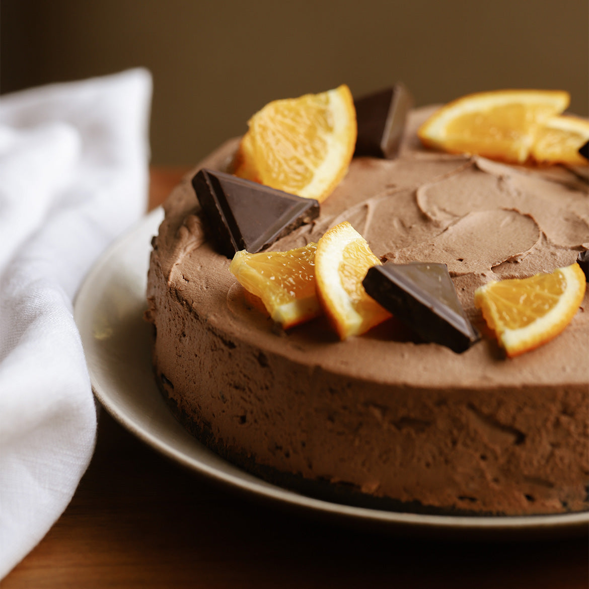 Chocolate and orange cheesecake