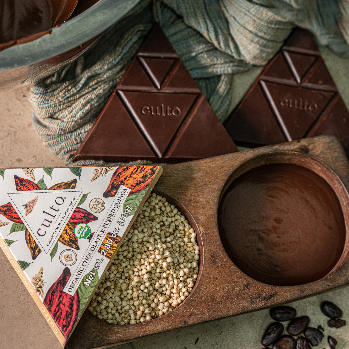 
                  
                    80% Cacao with Puffed Quinoa | Premium Dark Chocolate
                  
                